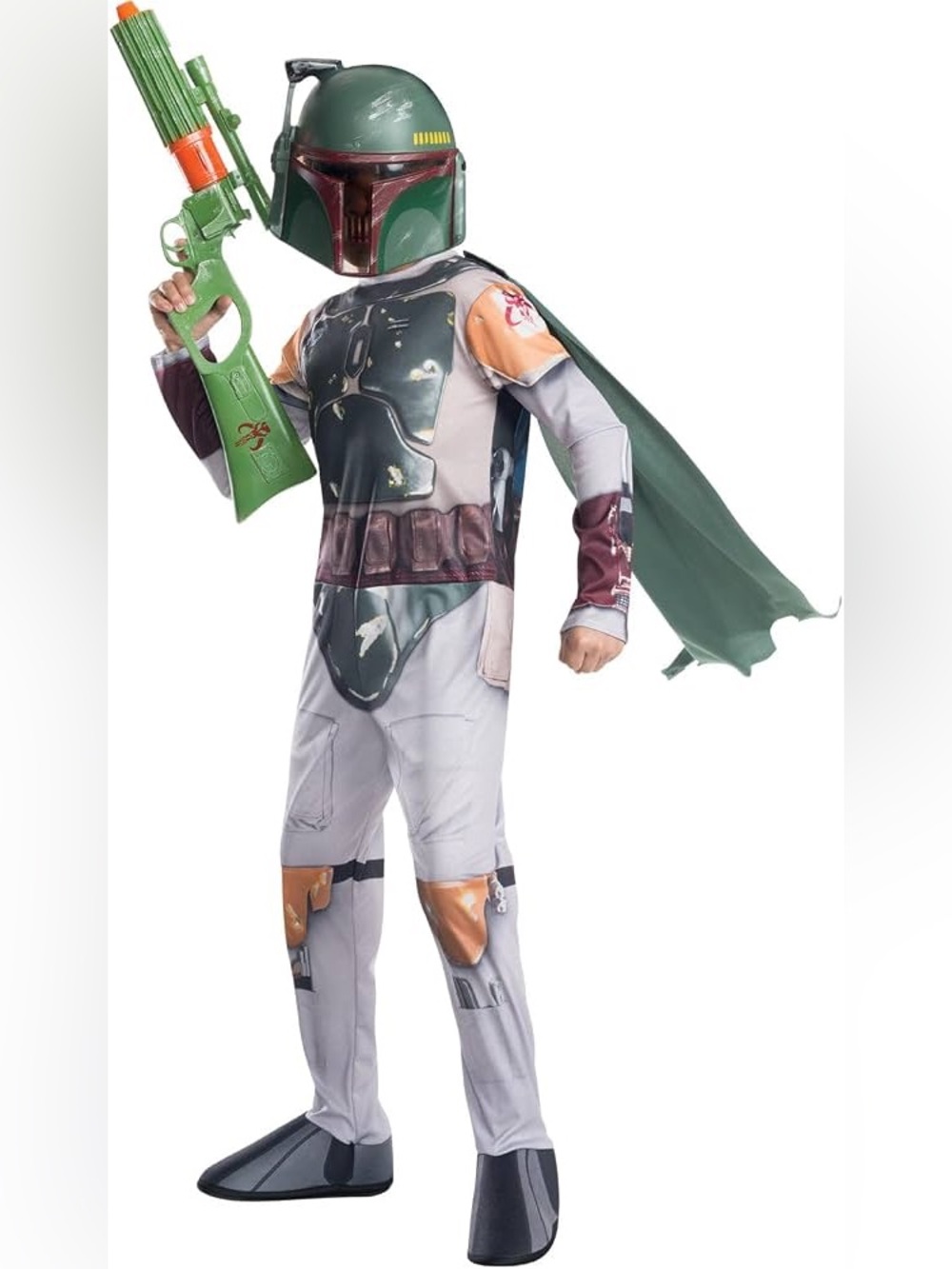 Rubie's Boba Fett Kids Superhero Costume in Green, Gray, Brown